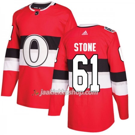 Miehille NHL Ottawa Senators Pelipaita Mark Stone 61 Adidas 2017-2018 Punainen 100 Classic Authentic
